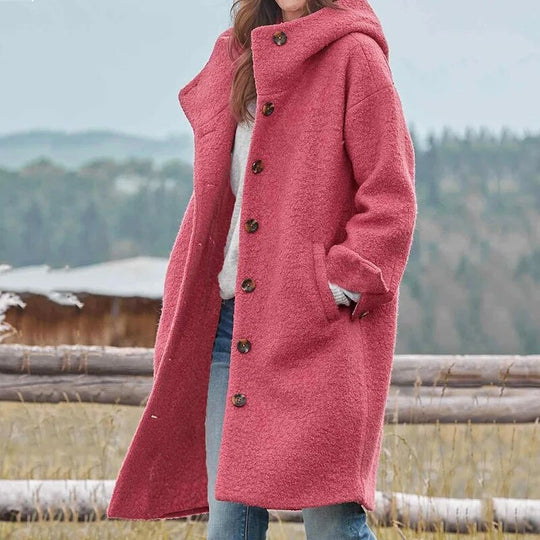 Winter Mantel Woll für Damen mit Stilvollem Design