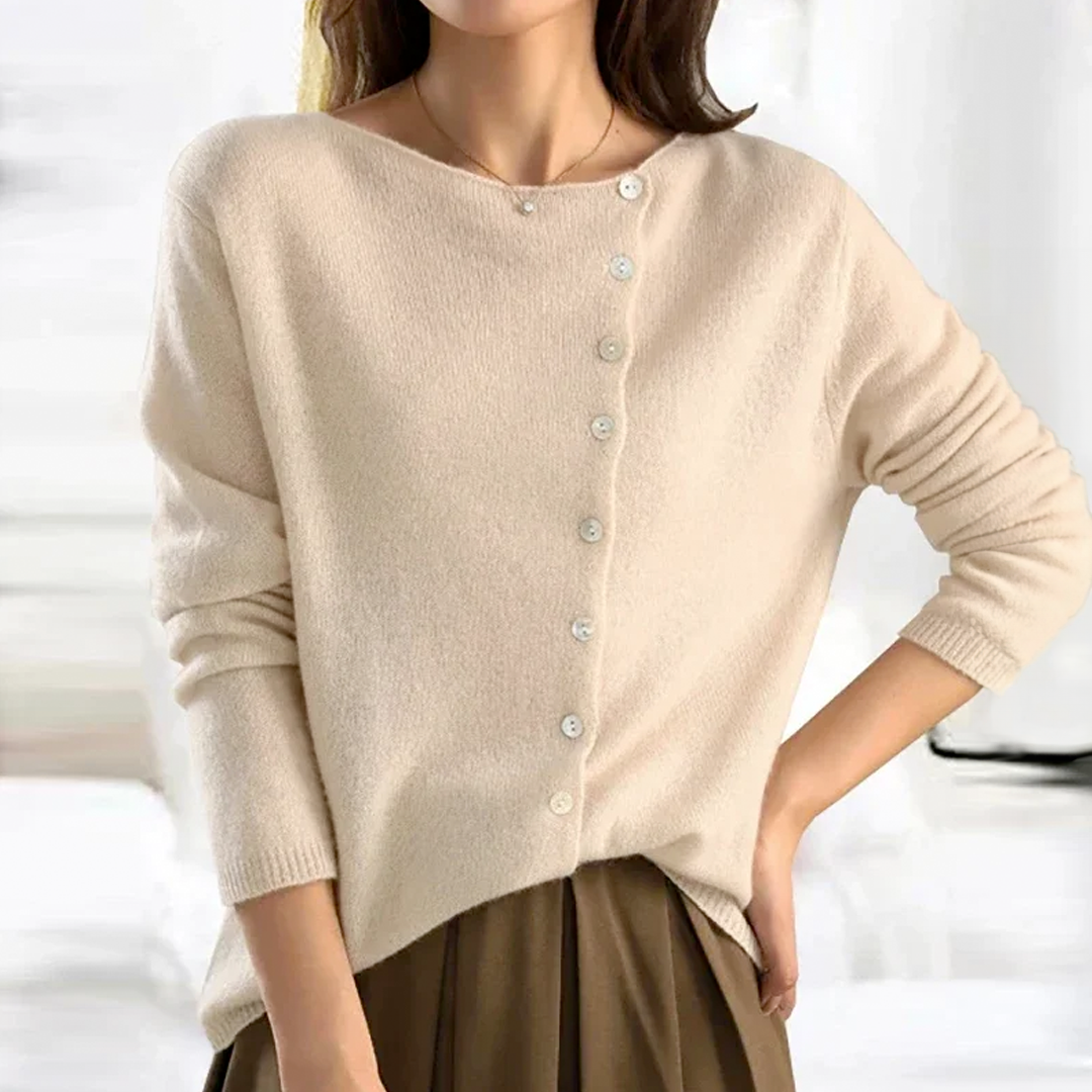 Bianca | Knopf-Strickpullover für Damen