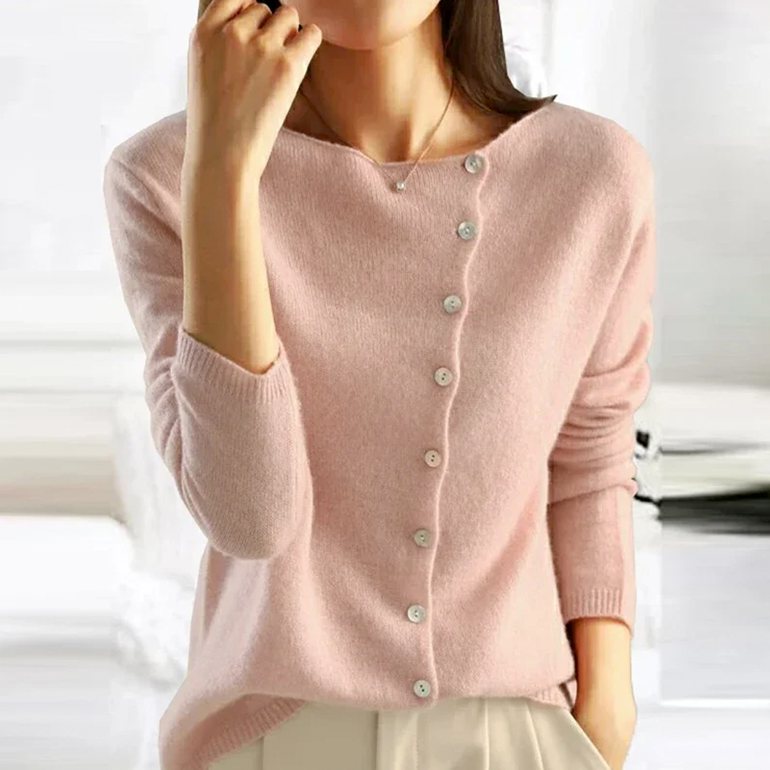 Bianca | Knopf-Strickpullover für Damen